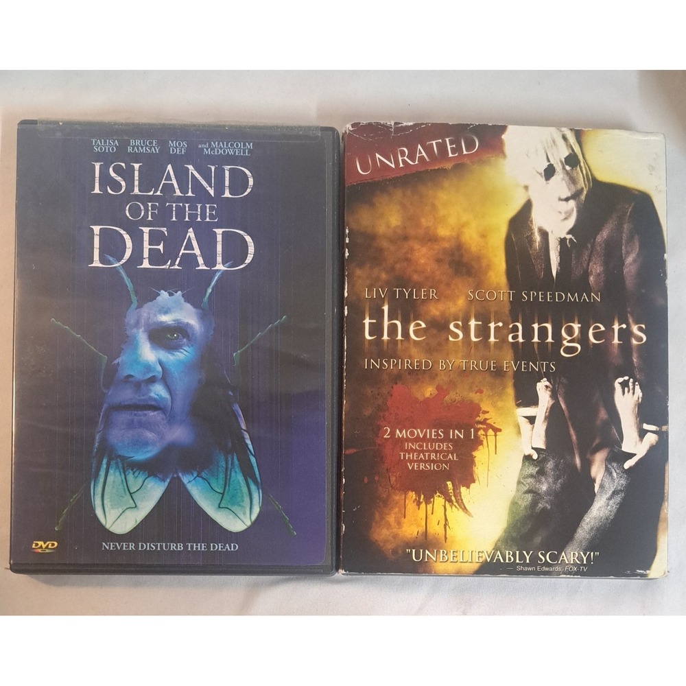 Horror DVD Lot The Strangers Unrated & Island of the Dead Malcolm McDowell
